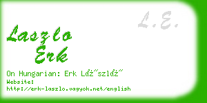 laszlo erk business card